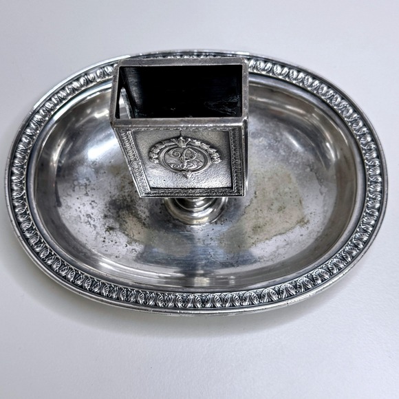 SANTA BARBARA BILTMORE Gorham Silver Soldered Ashtray Matchbox Holder 1928 - Picture 3 of 10